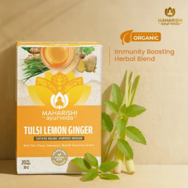 Maharishi Ayurveda Tulsi Lemon Ginger Herbal Tea