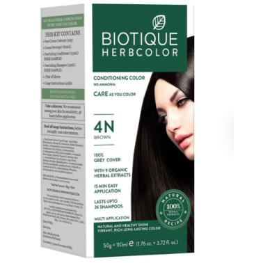 Biotique Bio Henna Color – Herbal Henna Hair Color – Brown 4