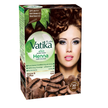 Couleur de cheveux au henné brun foncé Vatika