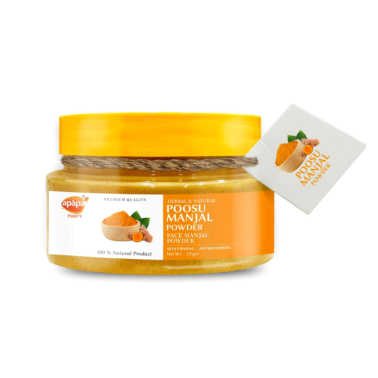 Apapa Poosu Manjal – Poudre de Curcuma Traditionnelle 125g