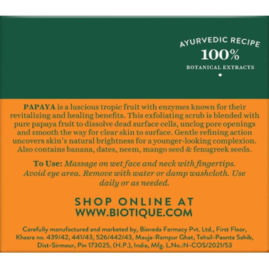 Biotique Papaya – Brightening & Revitalizing Face Scrub 50g