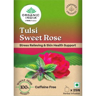 Organic India Tulsi Sweet Rose – Organic Herbal Tea Bags