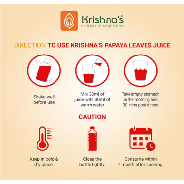 Krishna's Herbal & Ayurveda Papaya Leaf Juice 500 ml