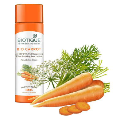 Biotique Sun Shield Carrot 40+Spf Sunscreen Lotion 190 ml
